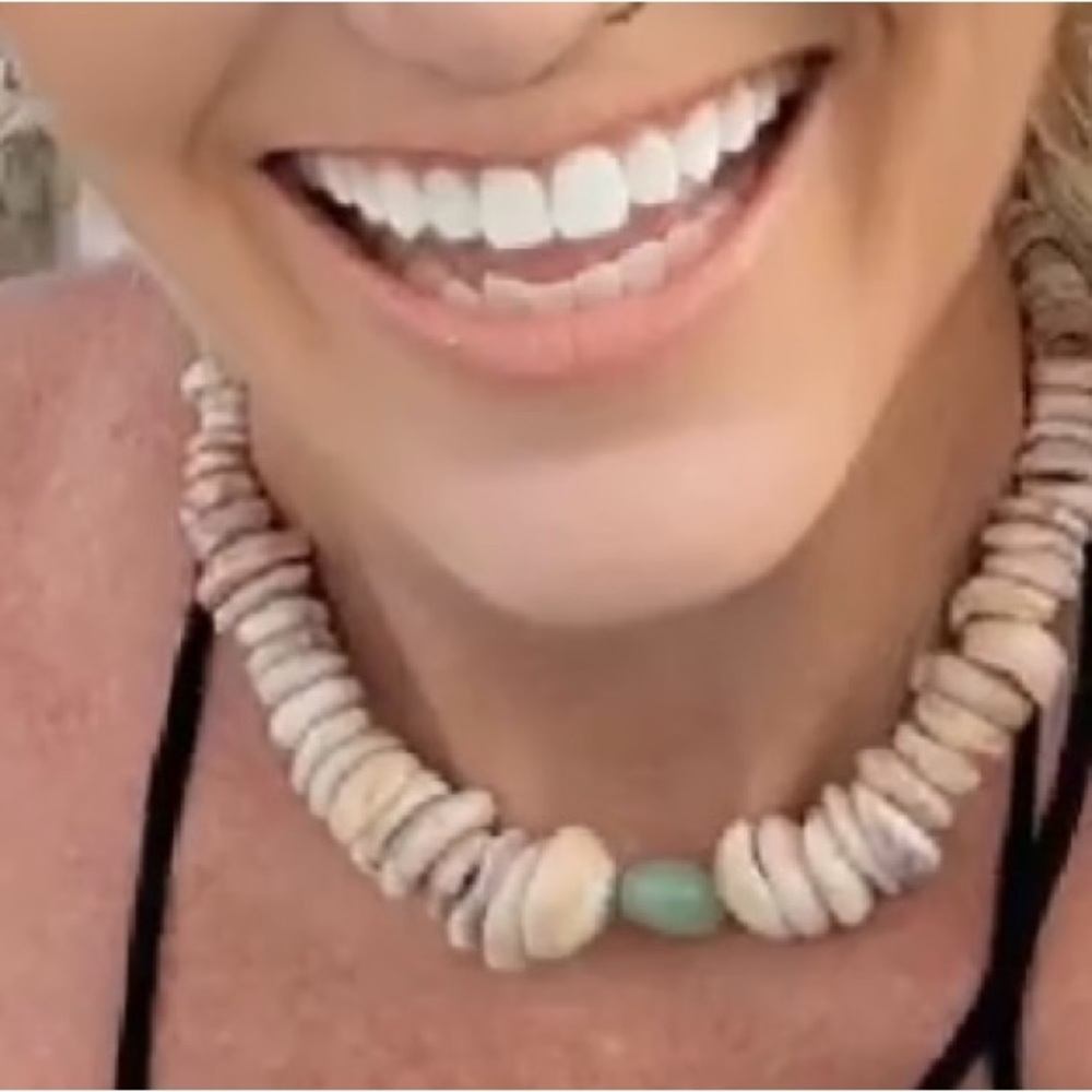 Hand made puka she’ll necklace choker.